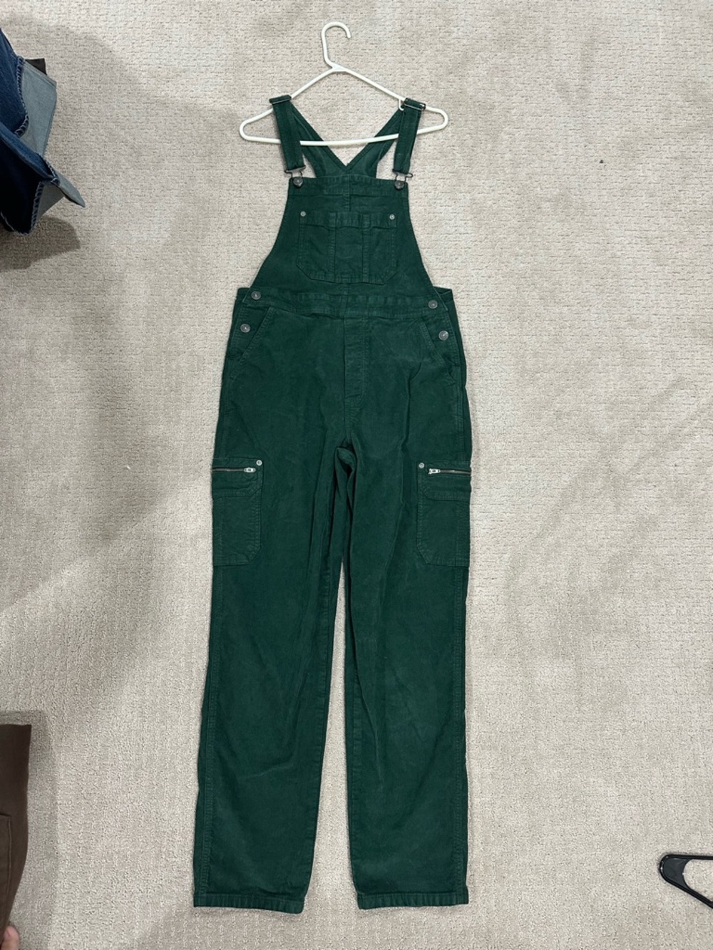 American Eagle Outfitters Dark Green Corduroy Women's Overalls